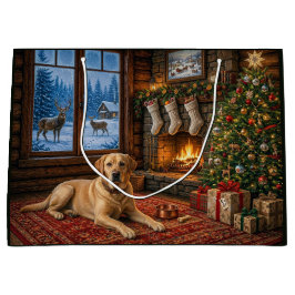 Bolsa De Regalo Grande Vacaciones del perro de Labrador del país 