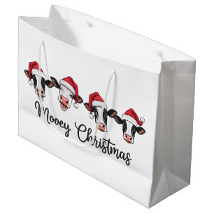 Bolsa De Regalo Grande Vacas de Navidad lindas Mooey Xmas Novilla Vaca de