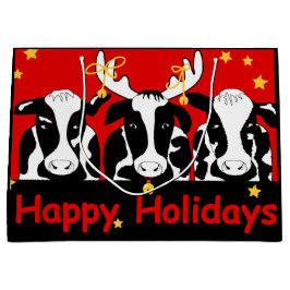 Bolsa De Regalo Grande Vacas navidades