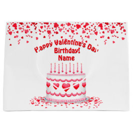 Bolsa De Regalo Grande Valentine's Day Birthday Cake Customizable Candles