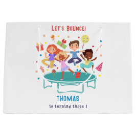 Bolsa De Regalo Grande Vamos a rebotar saltando por el cumpleaños de los 