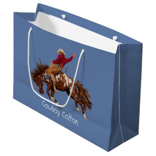 Bolsa De Regalo Grande Vaquero de Rodeo Domador de Potros