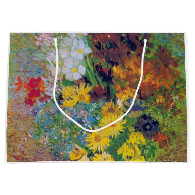 Bolsa De Regalo Grande Vase con Daisies y Anemones, Van Gogh (Anverso)