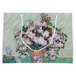 Bolsa De Regalo Grande Vase con rosas rosas rosas rosas, Van Gogh