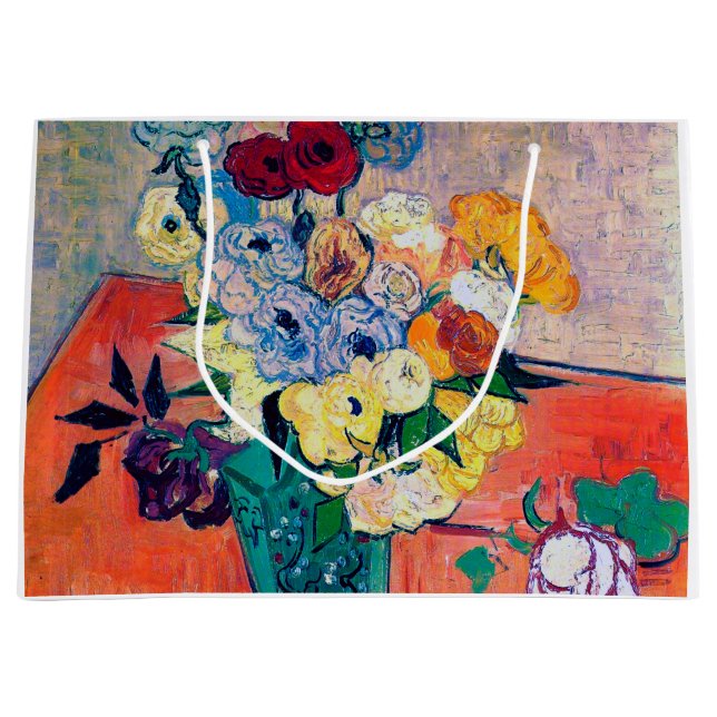 Bolsa De Regalo Grande Vase con Rosas y Anemones, Van Gogh (Anverso)