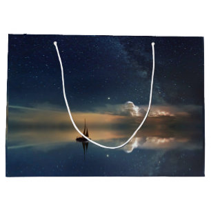 Bolsa De Regalo Grande Vela lejos de las nubes