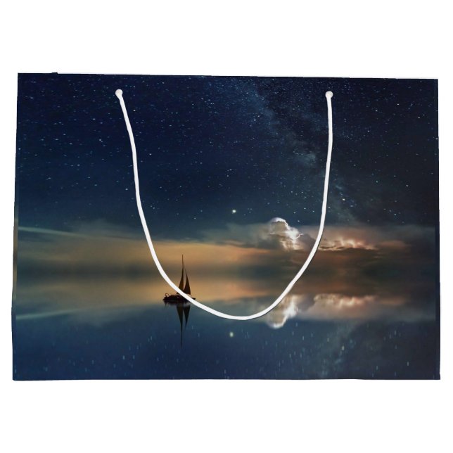 Bolsa De Regalo Grande Vela lejos de las nubes (Reverso)