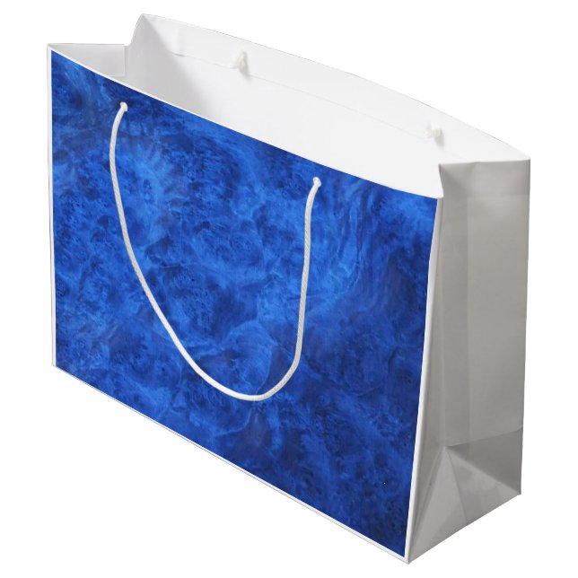 Bolsa De Regalo Grande Velvet azul de zafiro (Angulo reverso)