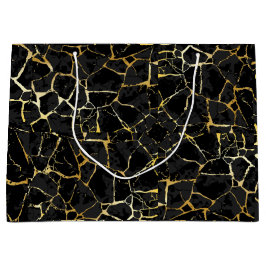 Bolsa De Regalo Grande Vena dorada Kintsugi negra