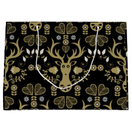 Bolsa De Regalo Grande Venado de arte popular escandinavo moderno