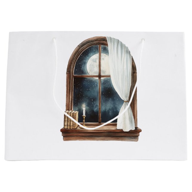 Bolsa De Regalo Grande Ventana de la luna llena (Anverso)