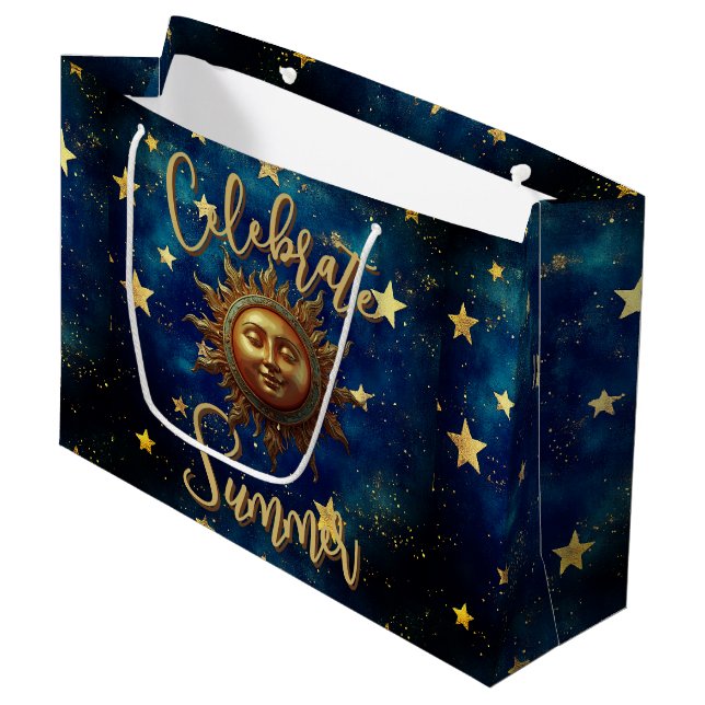 Bolsa De Regalo Grande Verano Celestial Celebrar Verano  (Angulo Anverso)