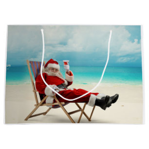 Bolsa De Regalo Grande Verano de Santa Claus