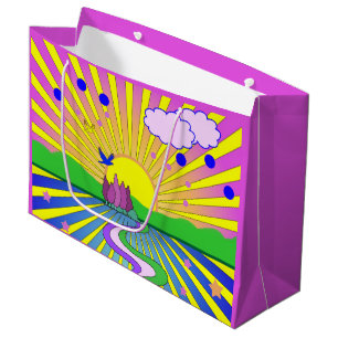 Bolsa De Regalo Grande Verano del Amor Sesenta Psicodélicos Explosión de