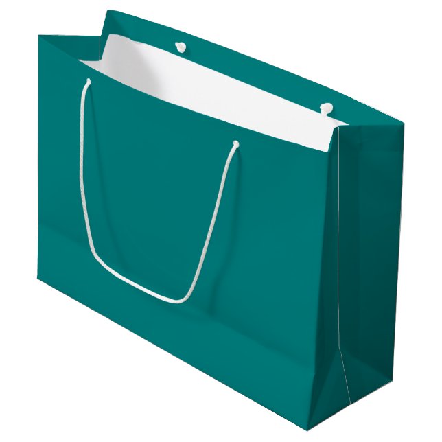 Bolsa De Regalo Grande Verdadero Verde azulado (Angulo Anverso)