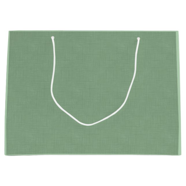 Bolsa De Regalo Grande Verde apagado texturizado. (Anverso)