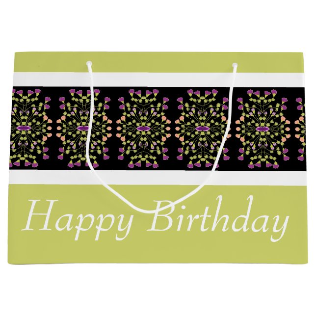 Bolsa De Regalo Grande Verde brillante moderno (Anverso)