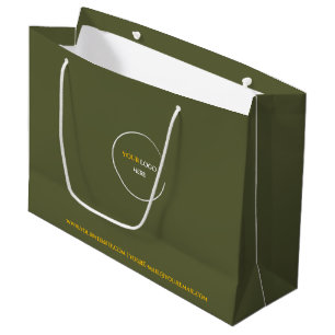 Bolsa de regalo grande verde de hierba