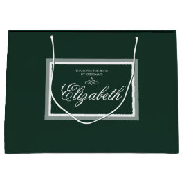 Bolsa de regalo grande verde esmeralda