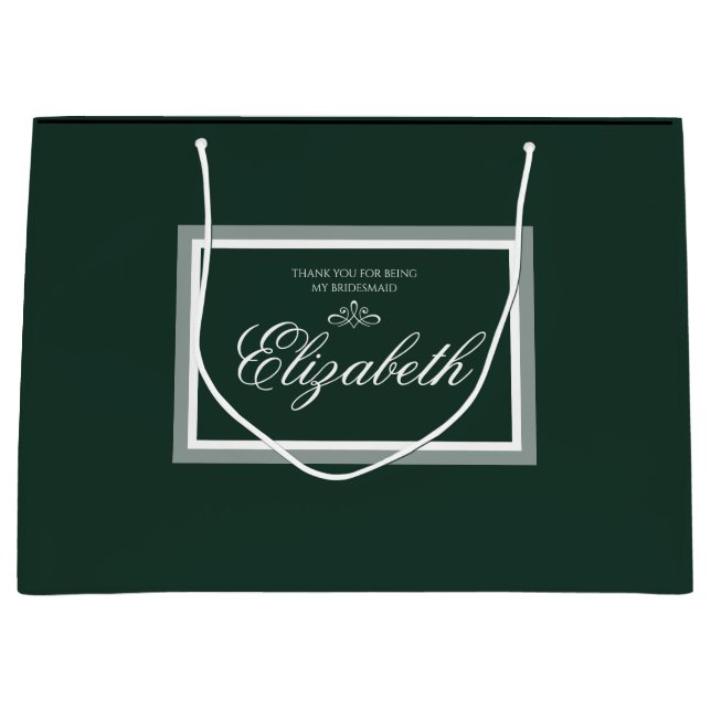 Bolsa de regalo grande verde esmeralda (Anverso)