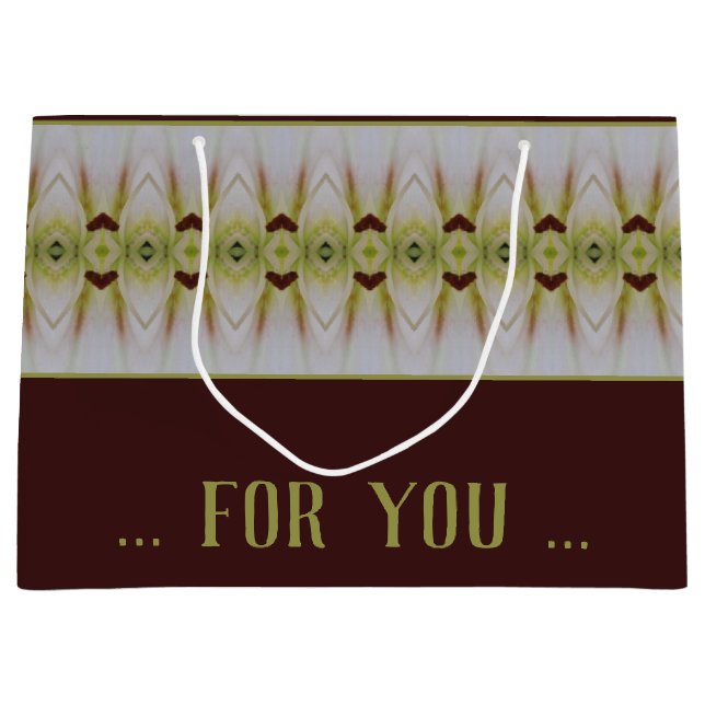 Bolsa De Regalo Grande Verde Lime Moderno Y Azul Gris (Anverso)