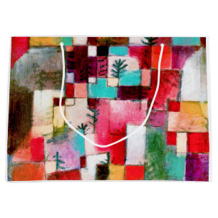 Bolsa De Regalo Grande Verde Rojo y Violeta, Paul Klee