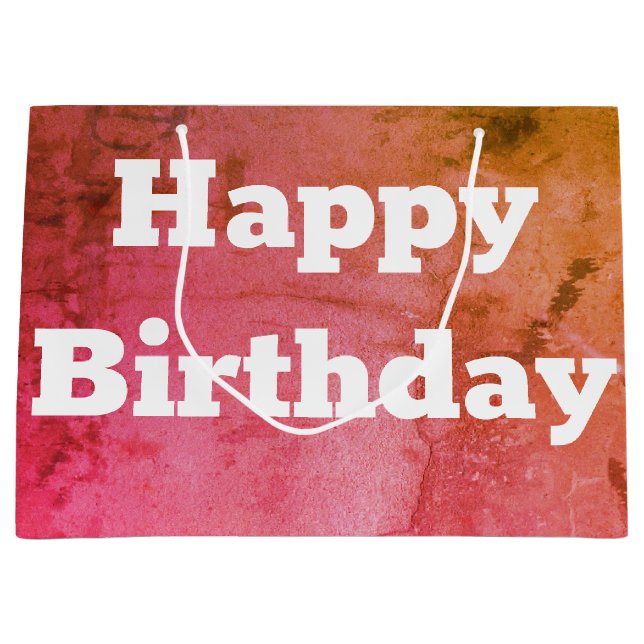 Bolsa De Regalo Grande Verde rosa y oro (Anverso)