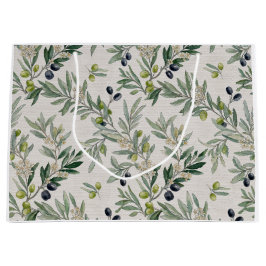 Bolsa De Regalo Grande Verde Salvia Acuarela Francés Campo Olivo