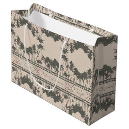 Bolsa De Regalo Grande Verde y brillante, Navidades de estilo hawaiano
