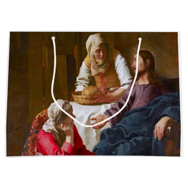 Bolsa De Regalo Grande Vermeer - Cristo en la Casa de Martha y María (Anverso)