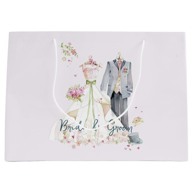 Bolsa De Regalo Grande Vestido de novia Bride & Groom (Anverso)