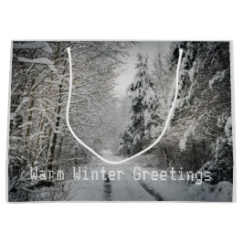 Bolsa De Regalo Grande Viaje de invierno a través del bosque