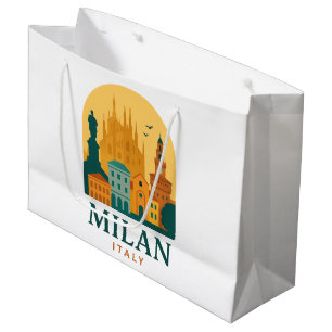 Bolsa De Regalo Grande Viaje de Milán Italia Vintage Retro Duomo