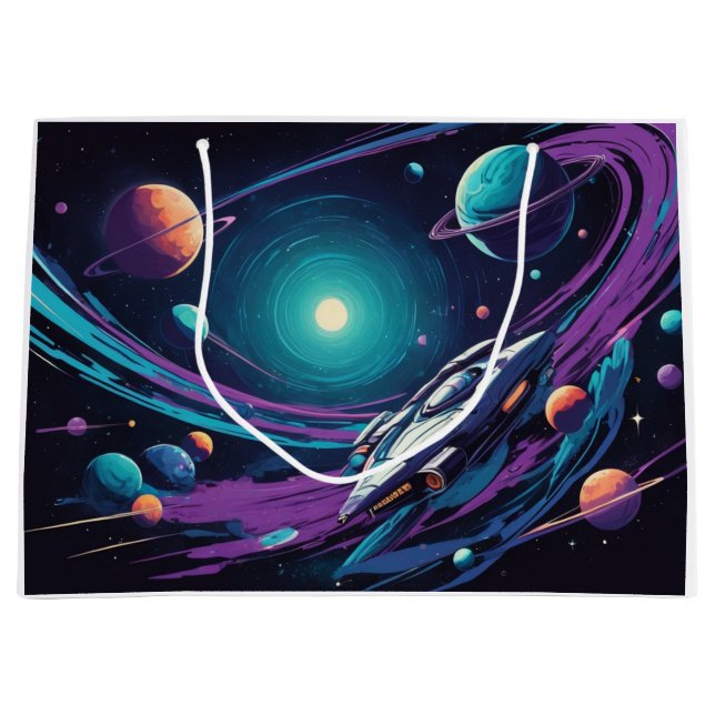 Bolsa De Regalo Grande viaje espacial (Anverso)