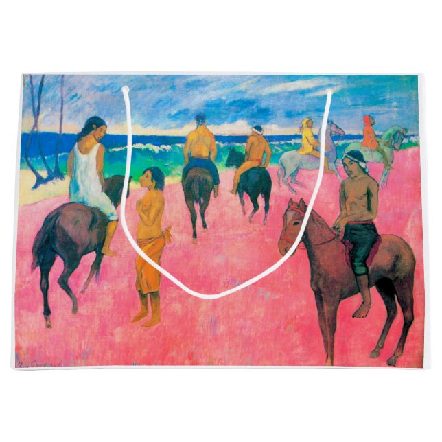Bolsa De Regalo Grande Viajeros en la playa, Gauguin (Anverso)
