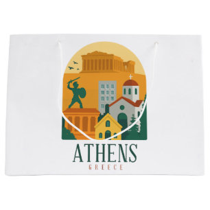 Bolsa De Regalo Grande Viajes Vintage Atenas Greece - Parthenon