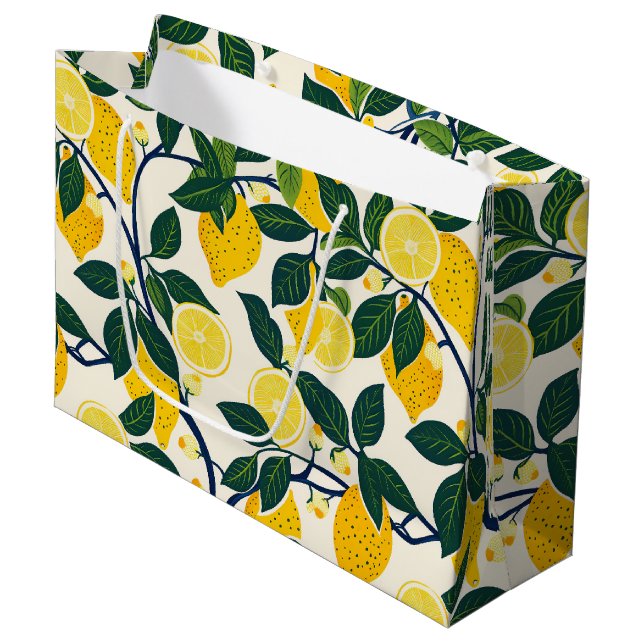 Bolsa De Regalo Grande Vibrant Lemon Grove (Angulo Anverso)