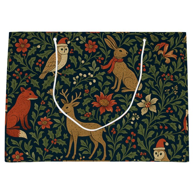 Bolsa De Regalo Grande Victorian Christmas Floral  (Anverso)