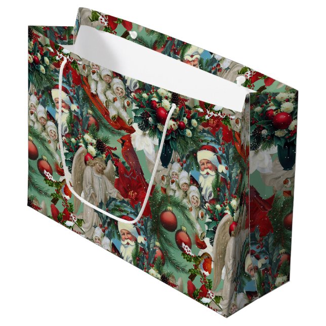 Bolsa De Regalo Grande Victorian Christmas Portrait (Angulo Anverso)