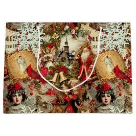 Bolsa De Regalo Grande Victorian Yuletide Treasures Collage