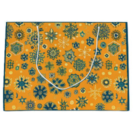 Bolsa De Regalo Grande Viejas copas de nieve en amarillo