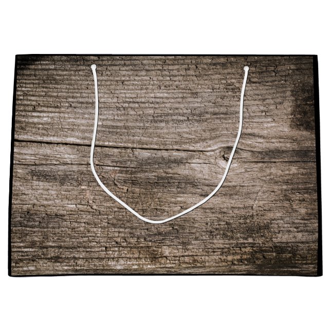 Bolsa De Regalo Grande Viejas tablas de madera (Anverso)