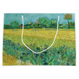 Bolsa De Regalo Grande Vincent van Gogh - Campo con irlandeses cerca de A