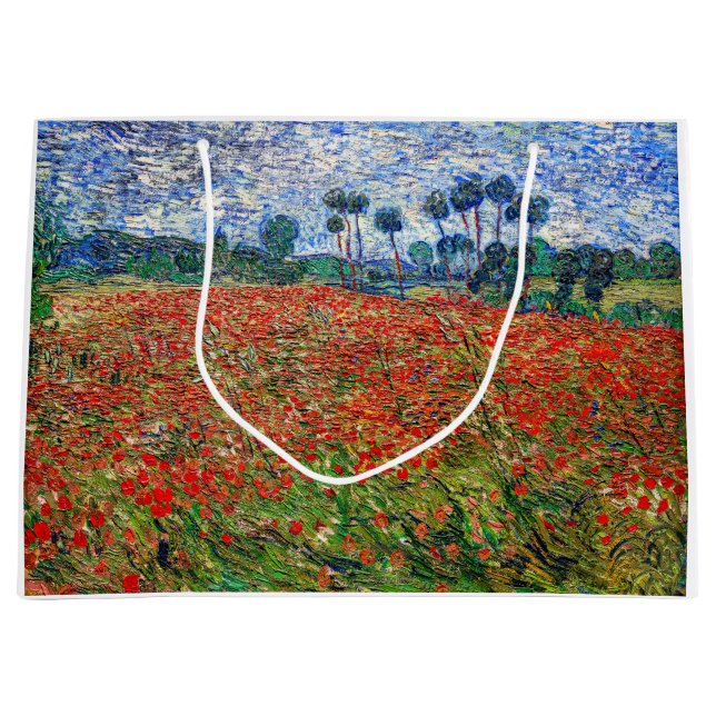 Bolsa De Regalo Grande Vincent van Gogh - Campo de amapola (Anverso)
