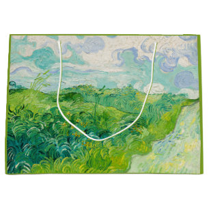 Bolsa De Regalo Grande Vincent van Gogh - Campo de Trigo Verde, Auvers