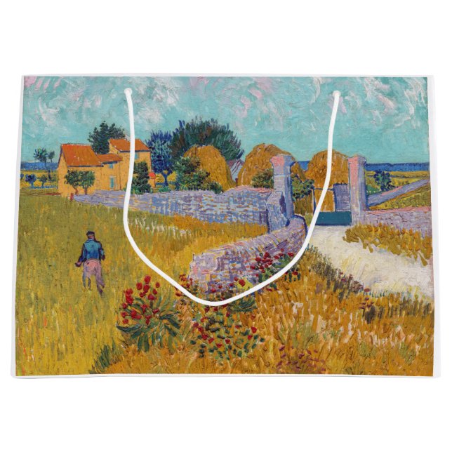 Bolsa De Regalo Grande Vincent van Gogh - Casa de campo en Provenza (Anverso)