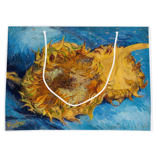Bolsa De Regalo Grande Vincent van Gogh - Dos girasoles cortados (Anverso)