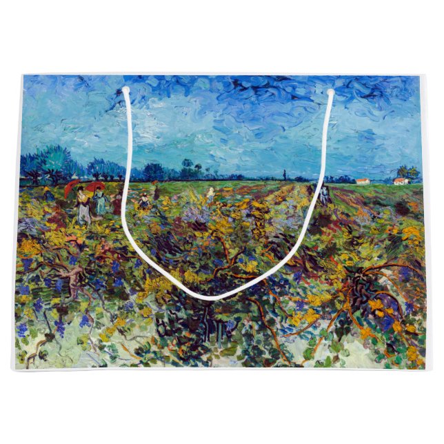 Bolsa De Regalo Grande Vincent van Gogh - Green Vineyard (Anverso)