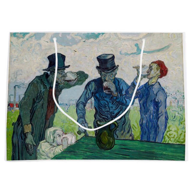 Bolsa De Regalo Grande Vincent van Gogh - Los bebedores, después de Daumi (Anverso)
