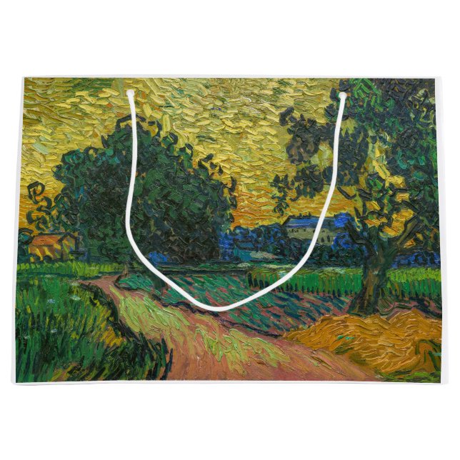 Bolsa De Regalo Grande Vincent van Gogh - Paisaje en Crepúsculo (Anverso)